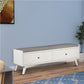 Fabric Upholstered Bedroom Bench with 2 Storage Drawers, White By Benzara | Bedroom Sets | Modishstore