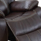 37 Inches Leatherette Glider Recliner with Pillow Arms, Dark Brown By Benzara | Recliners | Modishstore - 4