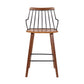 26 Inches Counter Height Barstool with Spindle Back, Brown and Black By Benzara | Bar Stools | Modishstore - 2