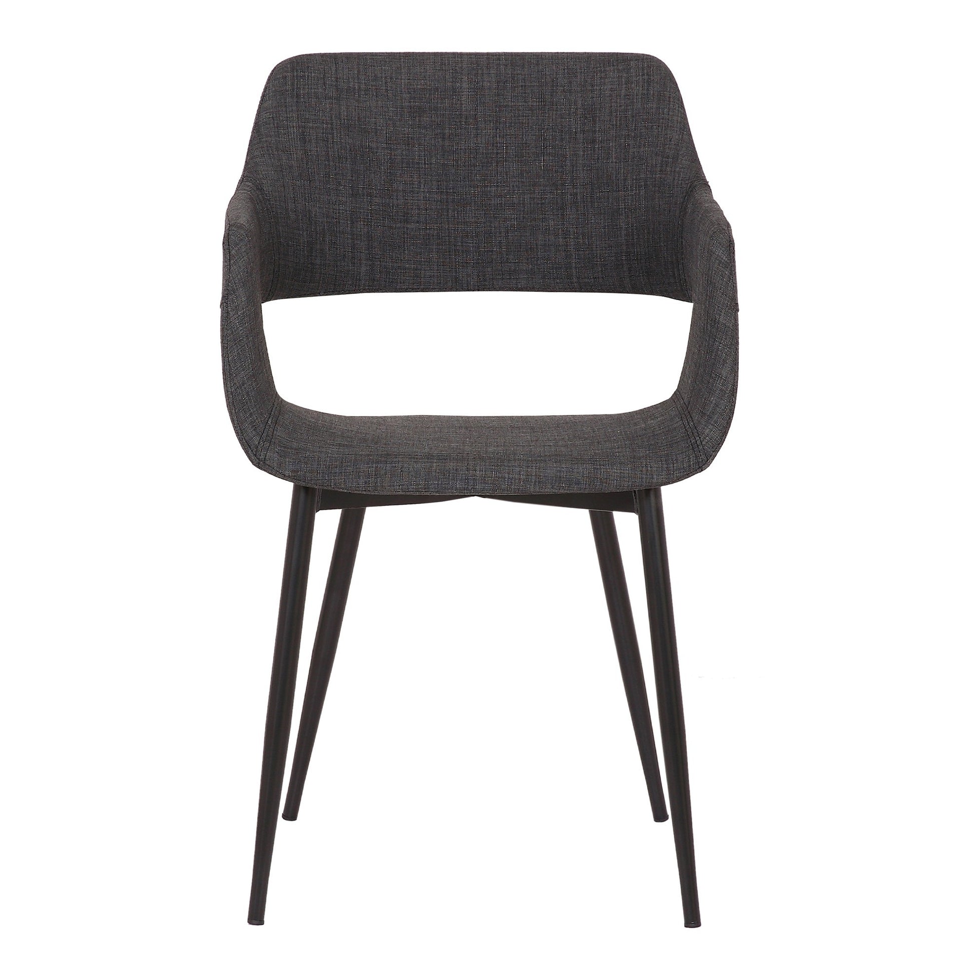 Fabric Upholstered Accent Chair with Wide Open Lower Back Design, Gray By Benzara | Accent Chairs | Modishstore - 2