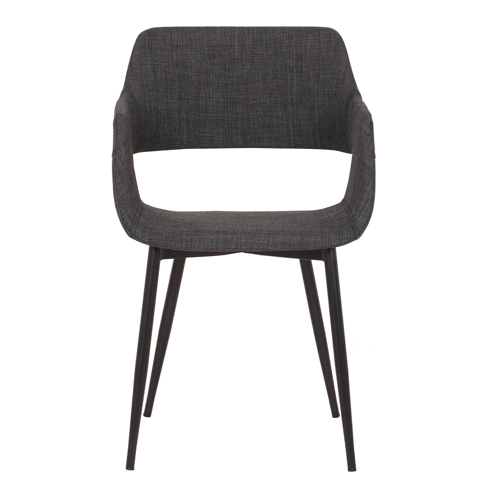 Fabric Upholstered Accent Chair with Wide Open Lower Back Design, Gray By Benzara | Accent Chairs | Modishstore - 2
