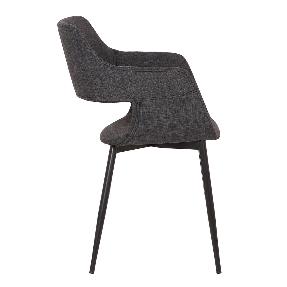 Fabric Upholstered Accent Chair with Wide Open Lower Back Design, Gray By Benzara | Accent Chairs | Modishstore - 3