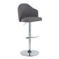 Ahoy Adjustable Barstool - Set of 2 By LumiSource - BS-AHOYUPFB-RT2 CHRGY2 | Bar Stools | Modishstore - 2