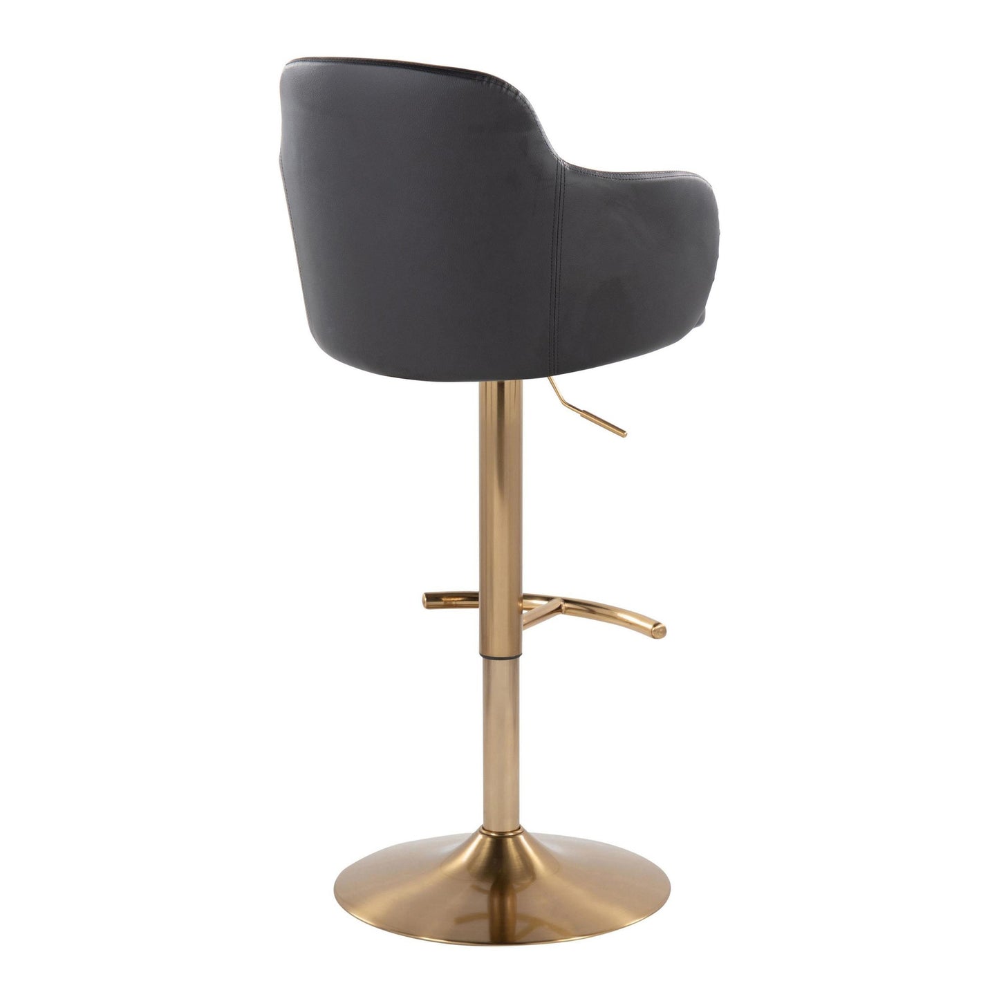 Boyne Adjustable Barstool - Set of 2 By LumiSource - BS-BOYNEPU-RT2 AUBK2 | Bar Stools | Modishstore - 4