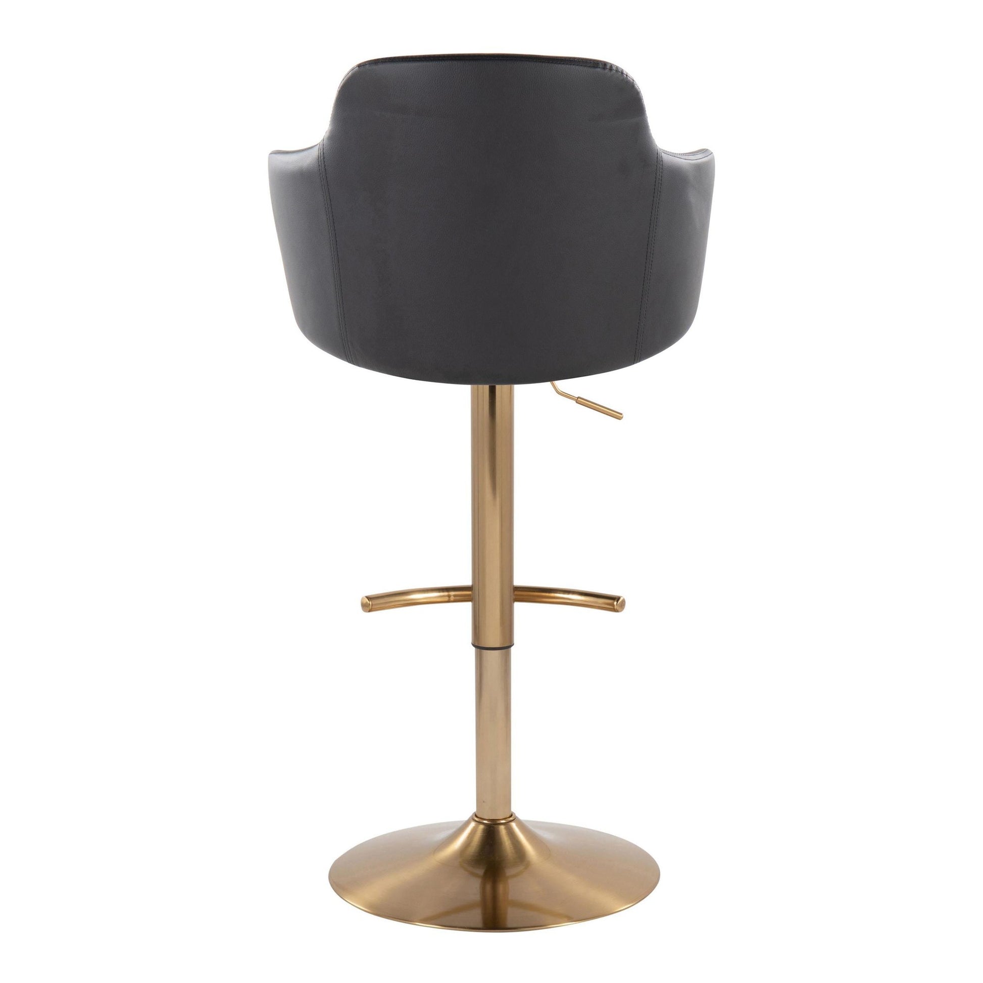 Boyne Adjustable Barstool - Set of 2 By LumiSource - BS-BOYNEPU-RT2 AUBK2 | Bar Stools | Modishstore - 6