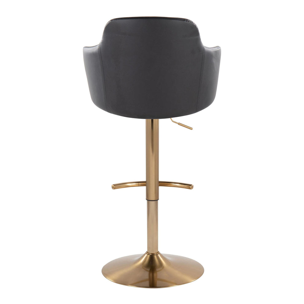 Boyne Adjustable Barstool - Set of 2 By LumiSource - BS-BOYNEPU-RT2 AUBK2 | Bar Stools | Modishstore - 6