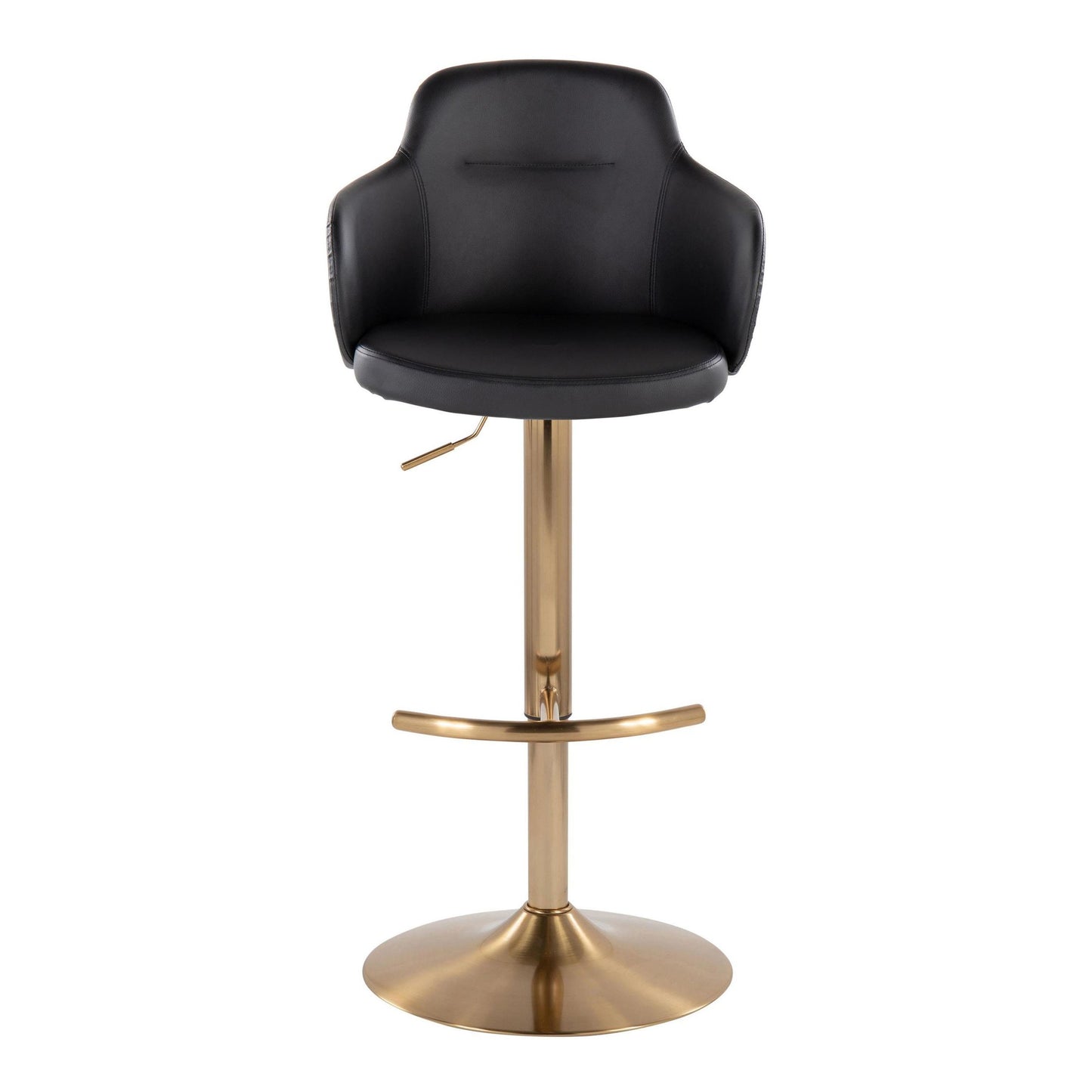 Boyne Adjustable Barstool - Set of 2 By LumiSource - BS-BOYNEPU-RT2 AUBK2 | Bar Stools | Modishstore - 5