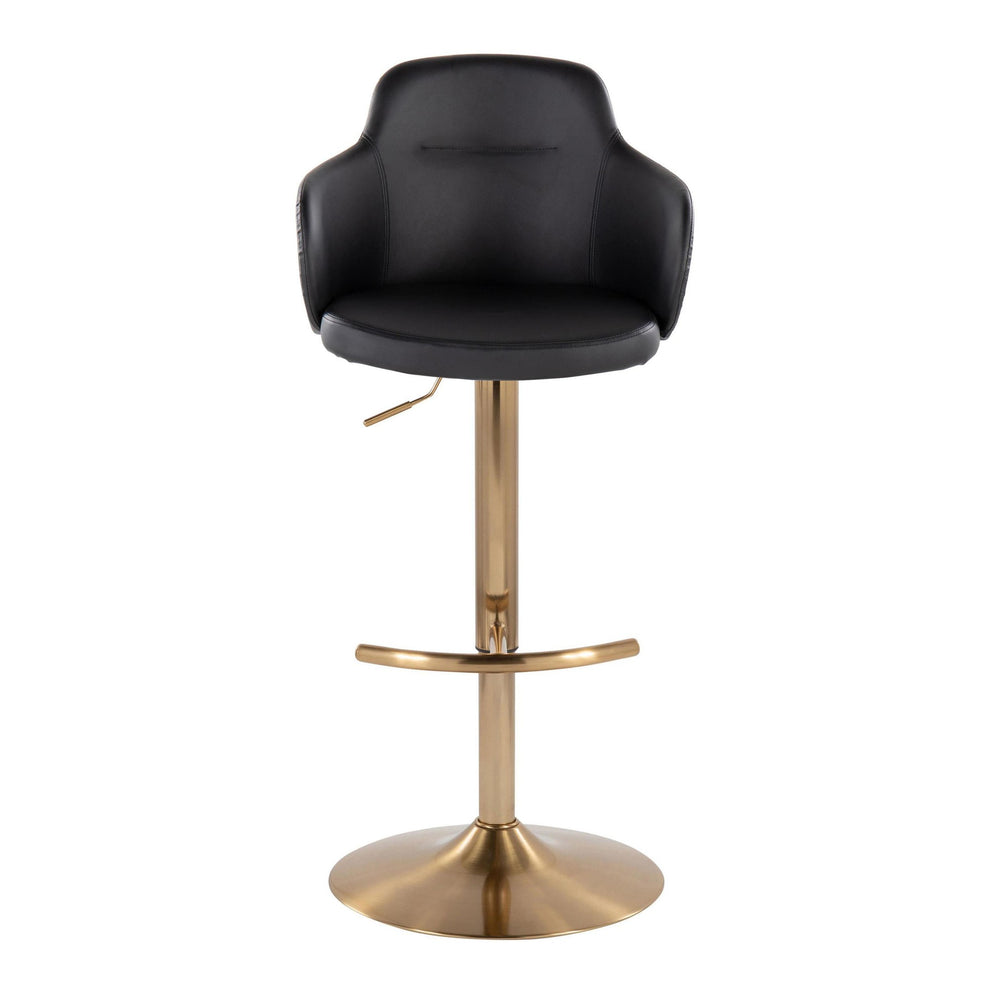 Boyne Adjustable Barstool - Set of 2 By LumiSource - BS-BOYNEPU-RT2 AUBK2 | Bar Stools | Modishstore - 5