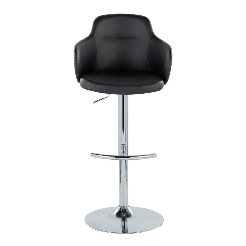 Boyne Adjustable Barstool - Set of 2 By LumiSource - BS-BOYNEPU-RT2 CHRBK2 | Bar Stools | Modishstore - 9