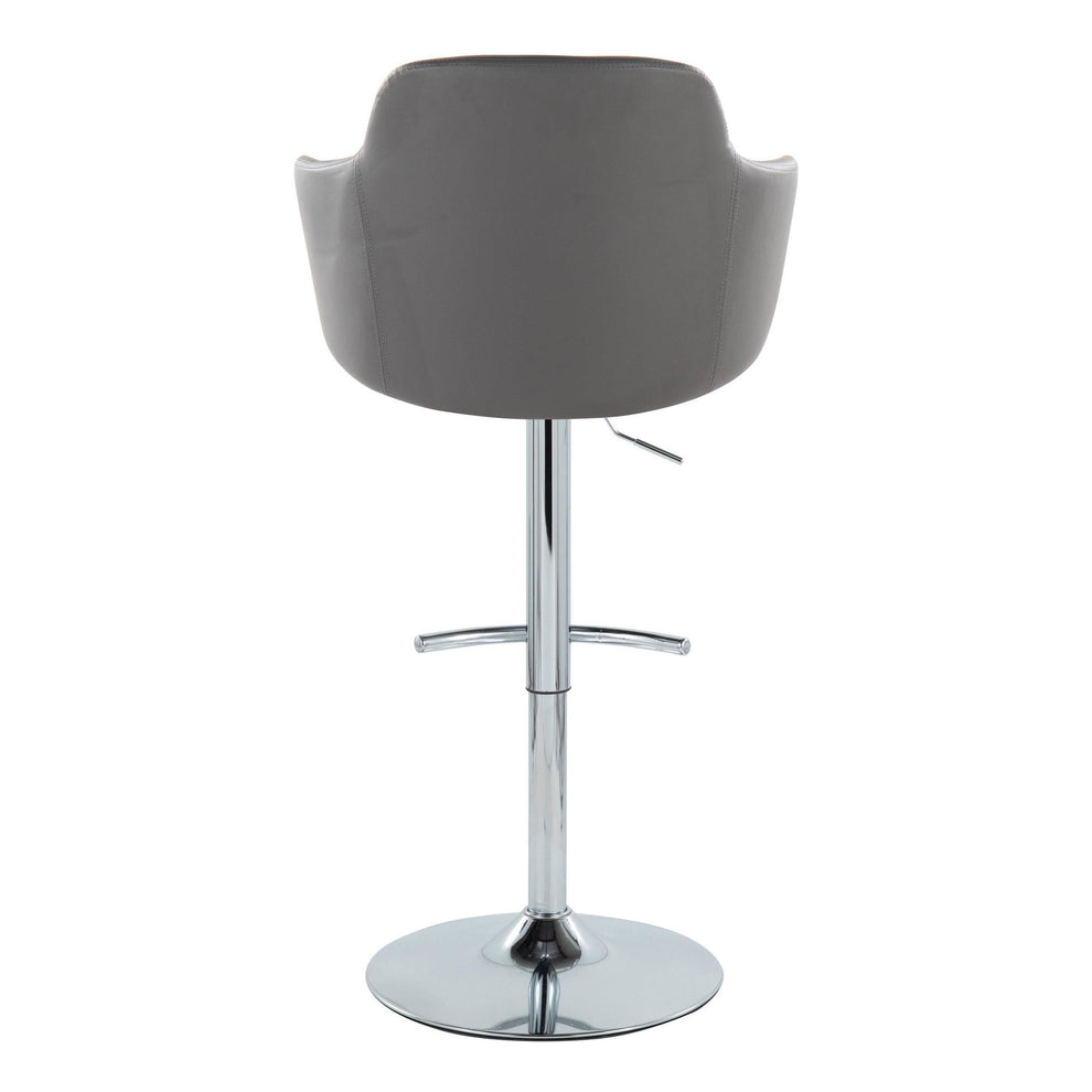 Boyne Adjustable Barstool - Set of 2 By LumiSource - BS-BOYNEPU-RT2 CHRBK2 | Bar Stools | Modishstore - 21