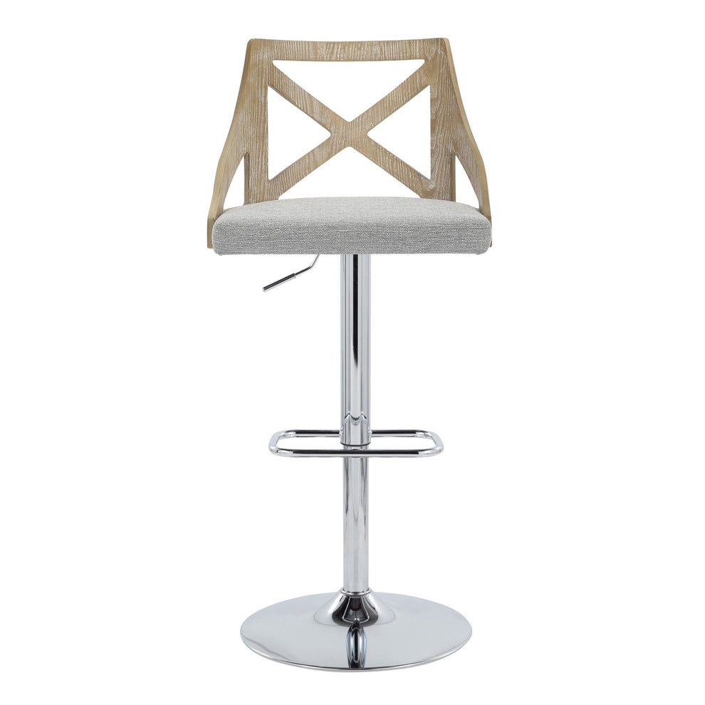 Charlotte Adjustable Barstool - Set of 2 By LumiSource - BS-CHARLOTFB-RR2 CHRLGYCR2 | Bar Stools | Modishstore - 25
