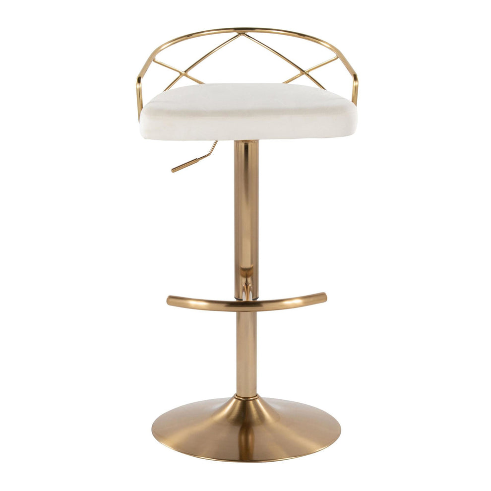 Charlotte Glam Adjustable Barstool - Set of 2 By LumiSource - BS-CHARLOTGLAMV-RNT2 AUBK2 | Bar Stools | Modishstore - 13