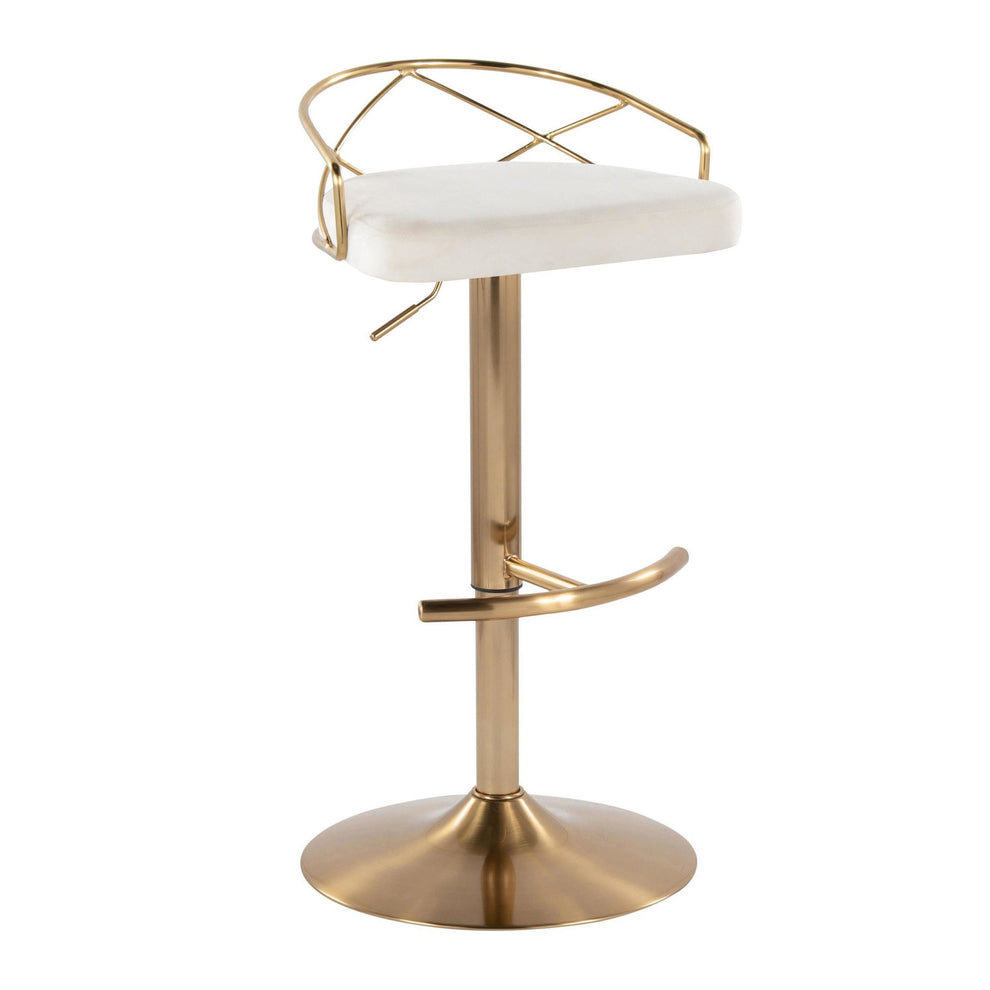 Charlotte Glam Adjustable Barstool - Set of 2 By LumiSource - BS-CHARLOTGLAMV-RNT2 AUBK2 | Bar Stools | Modishstore - 10