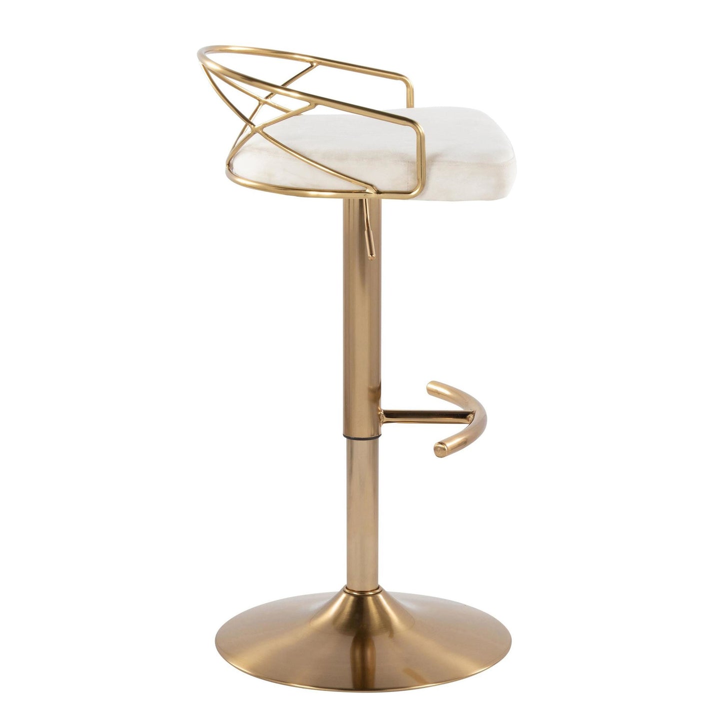 Charlotte Glam Adjustable Barstool - Set of 2 By LumiSource - BS-CHARLOTGLAMV-RNT2 AUBK2 | Bar Stools | Modishstore - 11