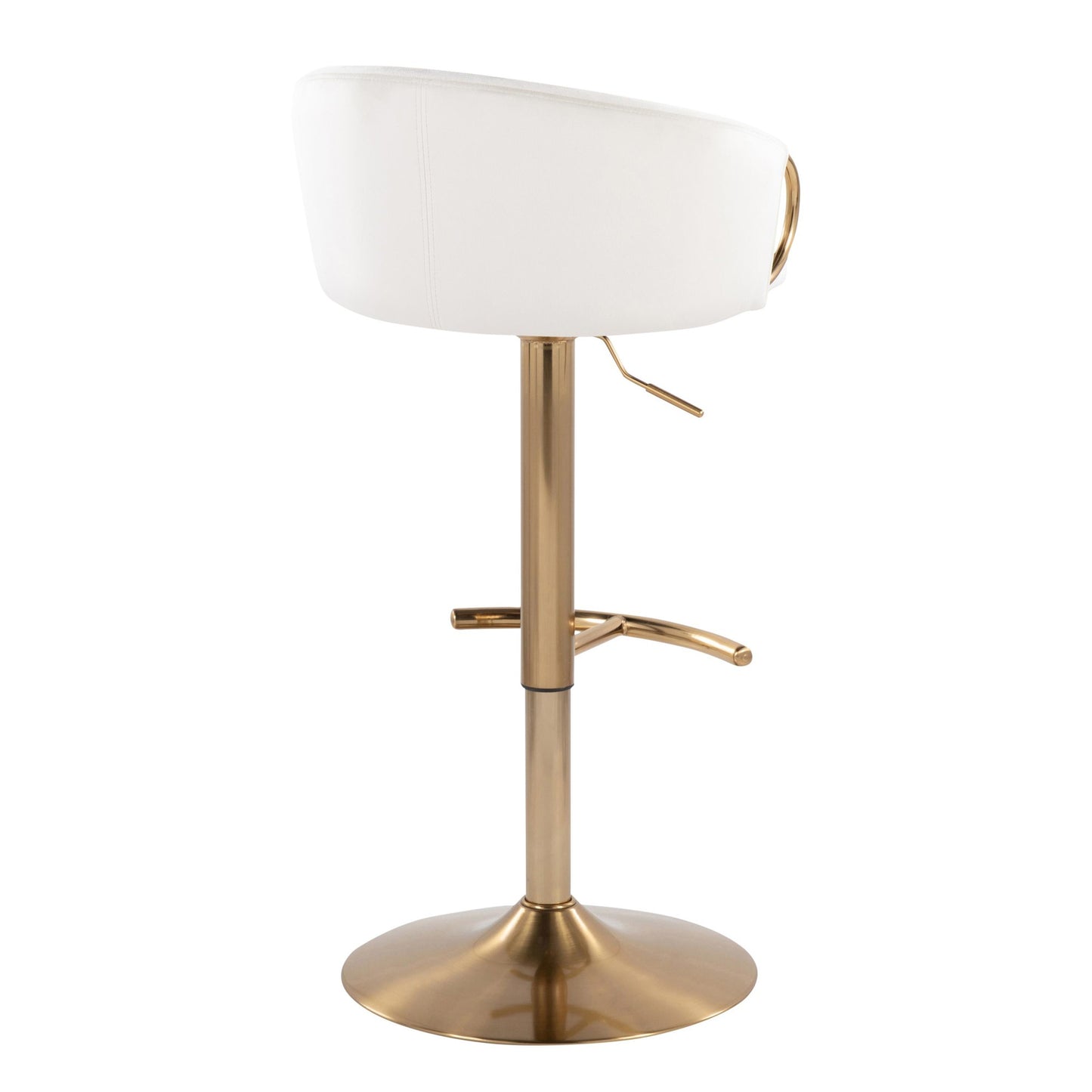 Claire Adjustable Barstool - Set of 2 By LumiSource - BS-CLAIREV-RT2 AUCR2 | Bar Stools | Modishstore - 8