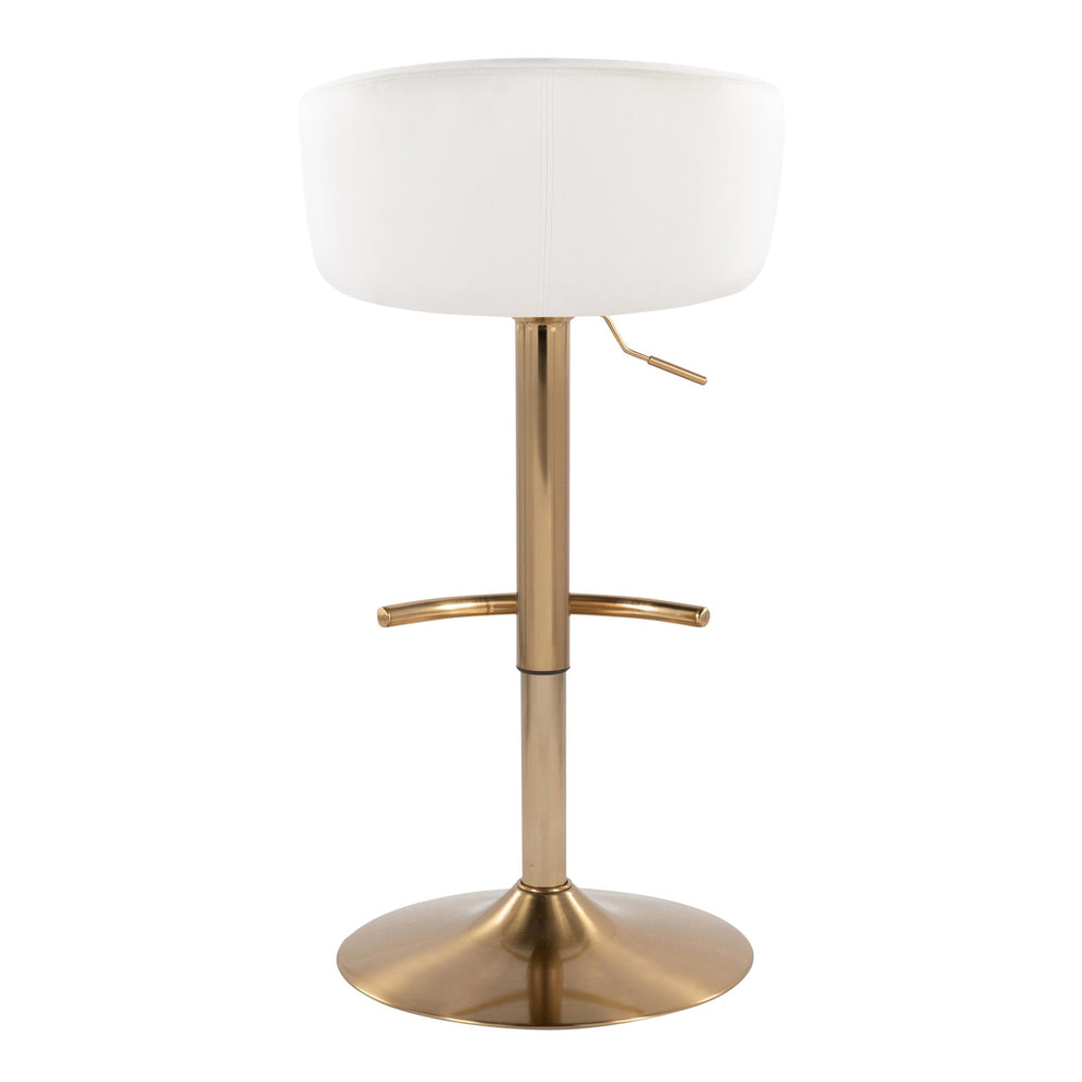 Claire Adjustable Barstool - Set of 2 By LumiSource - BS-CLAIREV-RT2 AUCR2 | Bar Stools | Modishstore - 10