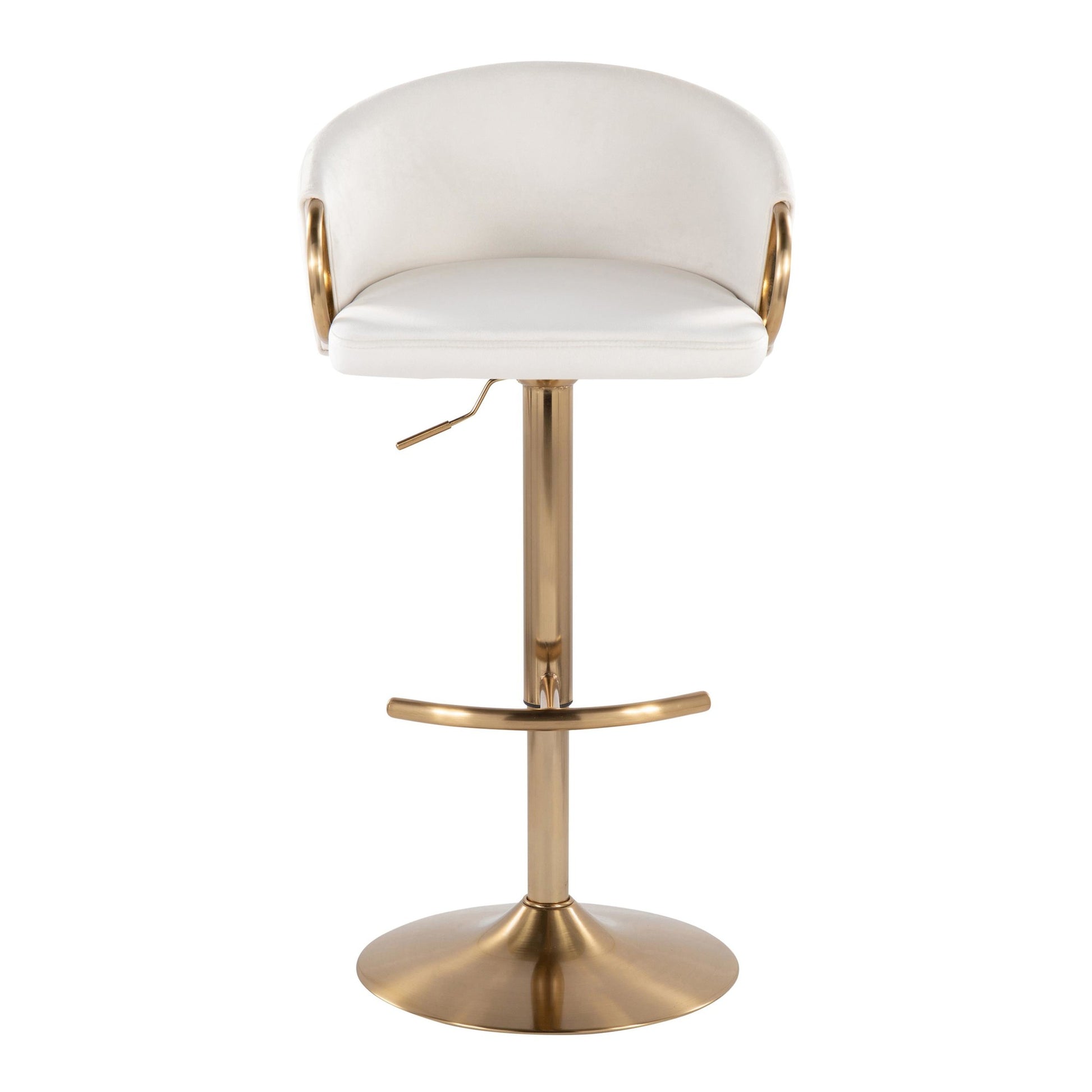 Claire Adjustable Barstool - Set of 2 By LumiSource - BS-CLAIREV-RT2 AUCR2 | Bar Stools | Modishstore - 9