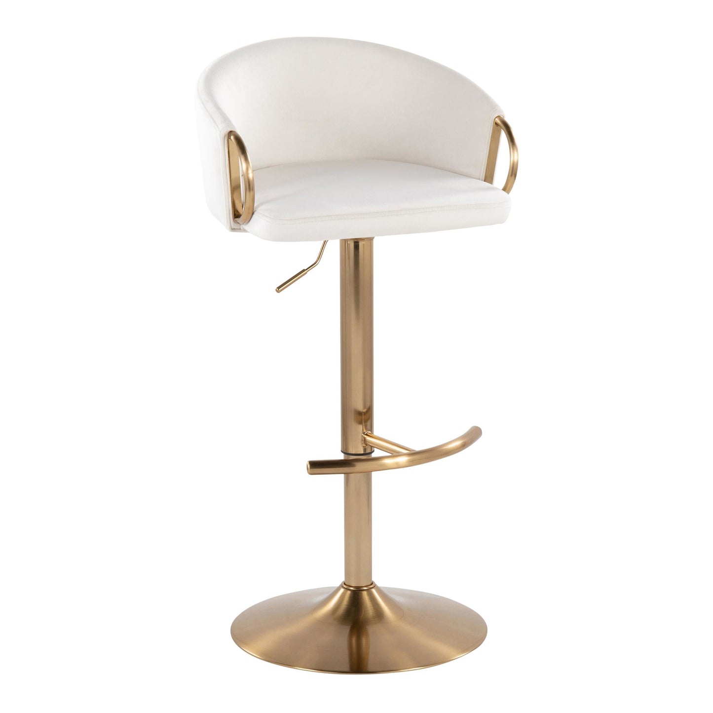 Claire Adjustable Barstool - Set of 2 By LumiSource - BS-CLAIREV-RT2 AUCR2 | Bar Stools | Modishstore - 6