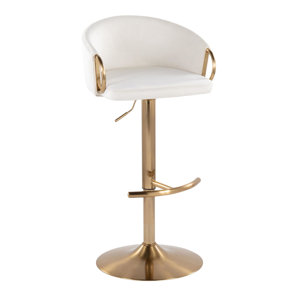 Claire Adjustable Barstool - Set of 2 By LumiSource - BS-CLAIREV-RT2 AUCR2 | Bar Stools | Modishstore - 6