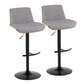 Corazza Adjustable Barstool - Set of 2 By LumiSource - BS-CRZZFB-RT2 BKWLCHAR2 | Bar Stools | Modishstore - 11