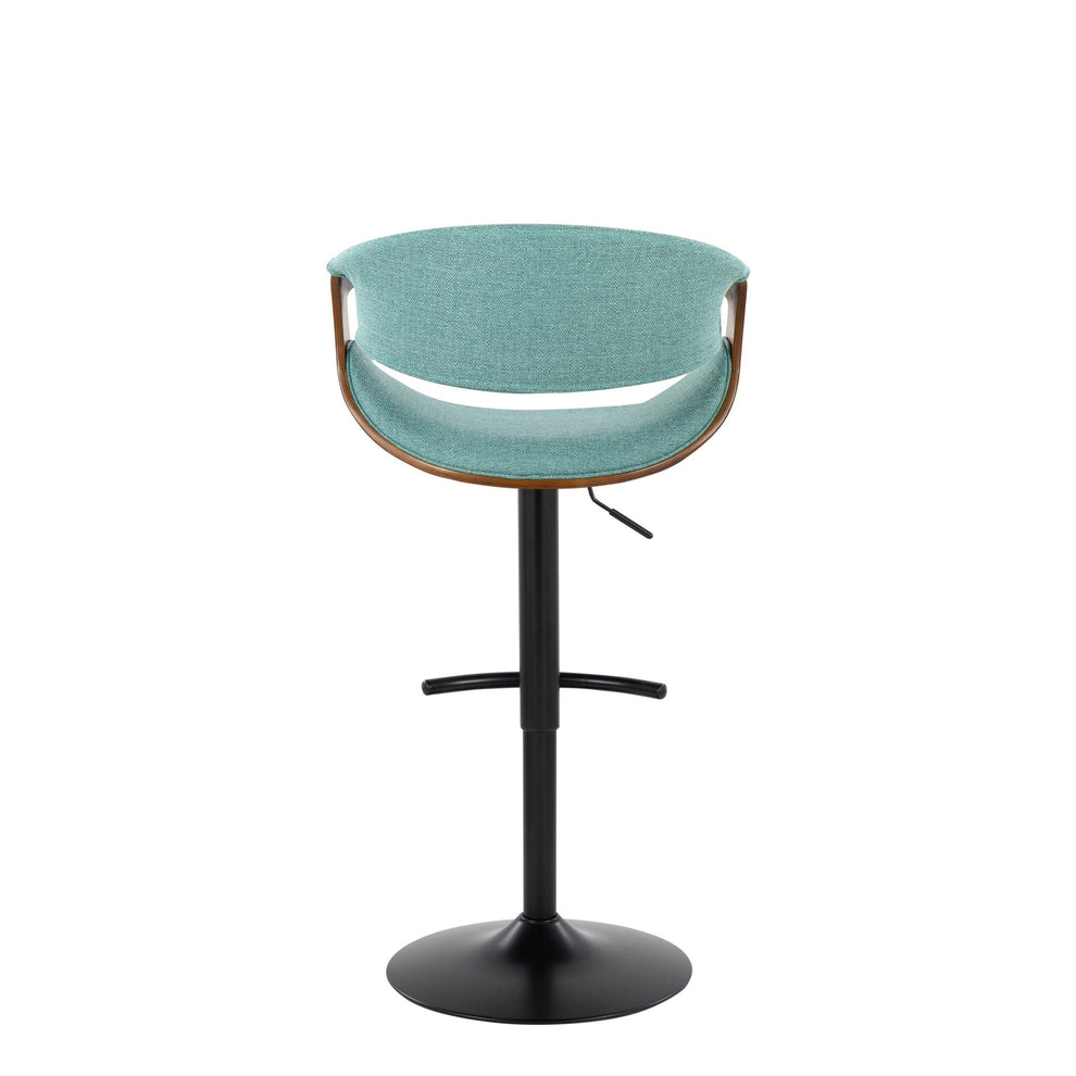 Curvo Adjustable Barstool - Set of 2 By LumiSource - BS-CURVO-RT2 BKWLBU2 | Bar Stools | Modishstore - 44