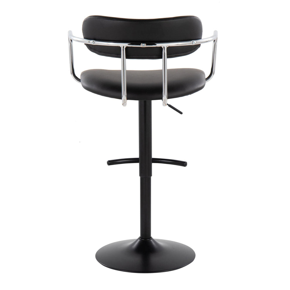 Demi Adjustable Barstool - Set of 2 By LumiSource - BS-DEMIPU-RT2 BKCHRBK2 | Bar Stools | Modishstore - 9