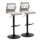 Folia Adjustable Barstool - Set of 2 By LumiSource - BS-FOLIAFB-RT2 BKLGYLGY2 | Bar Stools | Modishstore - 5