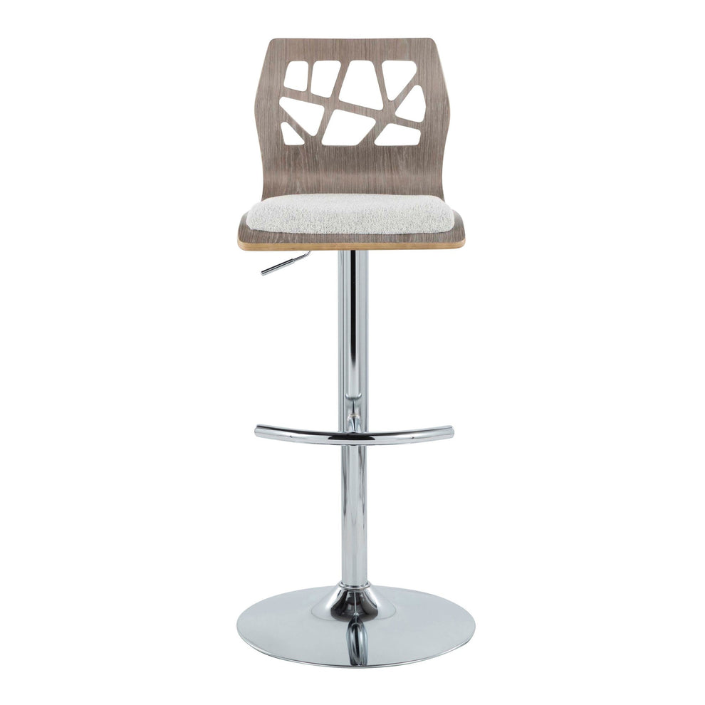 Folia Adjustable Barstool - Set of 2 By LumiSource - BS-FOLIAFB-RT2 CHRLGYLGY2 | Bar Stools | Modishstore - 9