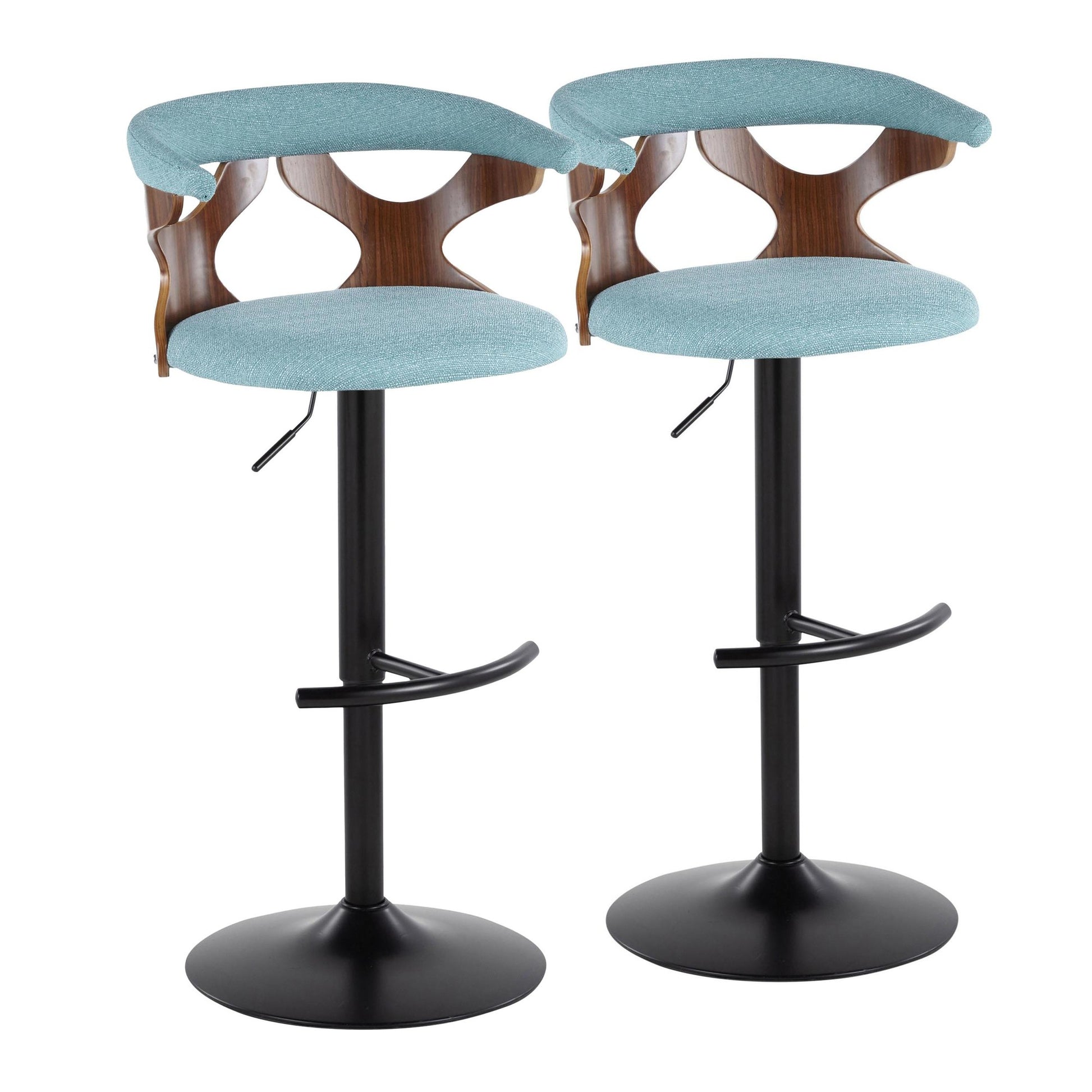 Gardenia Adjustable Barstool - Set of 2 By LumiSource - BS-GARDFB-RT2 BKWLCHAR2 | Bar Stools | Modishstore - 33