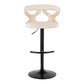 Gardenia Adjustable Barstool - Set of 2 By LumiSource - BS-GARDPU-RT2 BKNACR2 | Bar Stools | Modishstore - 9