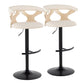 Gardenia Adjustable Barstool - Set of 2 By LumiSource - BS-GARDPU-RT2 BKNACR2 | Bar Stools | Modishstore - 5