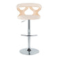 Gardenia Adjustable Barstool - Set of 2 By LumiSource - BS-GARDPU-RT2 CHRNACR2 | Bar Stools | Modishstore - 9