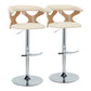Gardenia Adjustable Barstool - Set of 2 By LumiSource - BS-GARDPU-RT2 CHRNACR2 | Bar Stools | Modishstore - 35