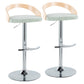 Grotto Adjustable Barstool - Set of 2 By LumiSource - BS-GROTTOFB-RT2 CHRNALGN2 | Bar Stools | Modishstore - 5