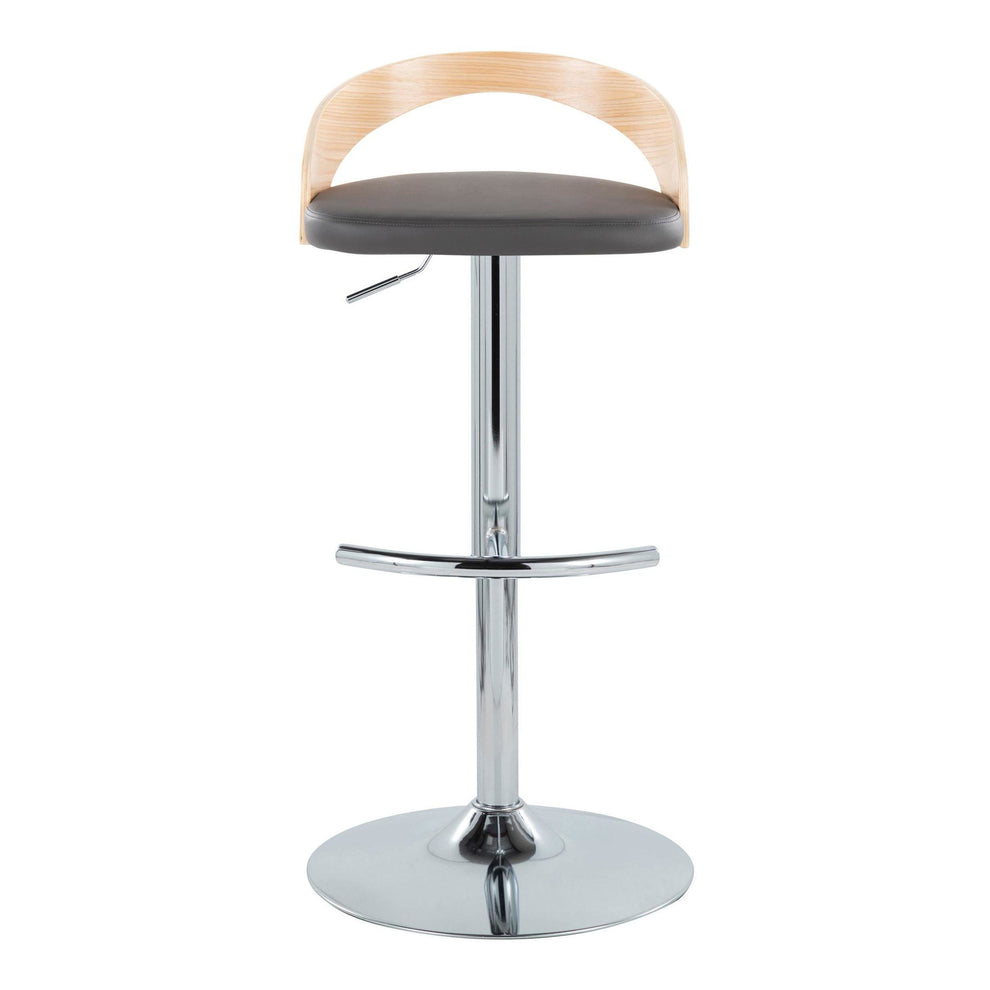 Grotto Adjustable Barstool - Set of 2 By LumiSource - BS-GROTTOPU-RT2 CHRNABN2 | Bar Stools | Modishstore - 19