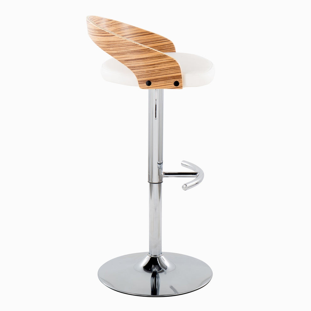 Grotto Adjustable Barstool - Set of 2 By LumiSource - BS-GROTTOPU-RT2 CHRZBW2 | Bar Stools | Modishstore - 7
