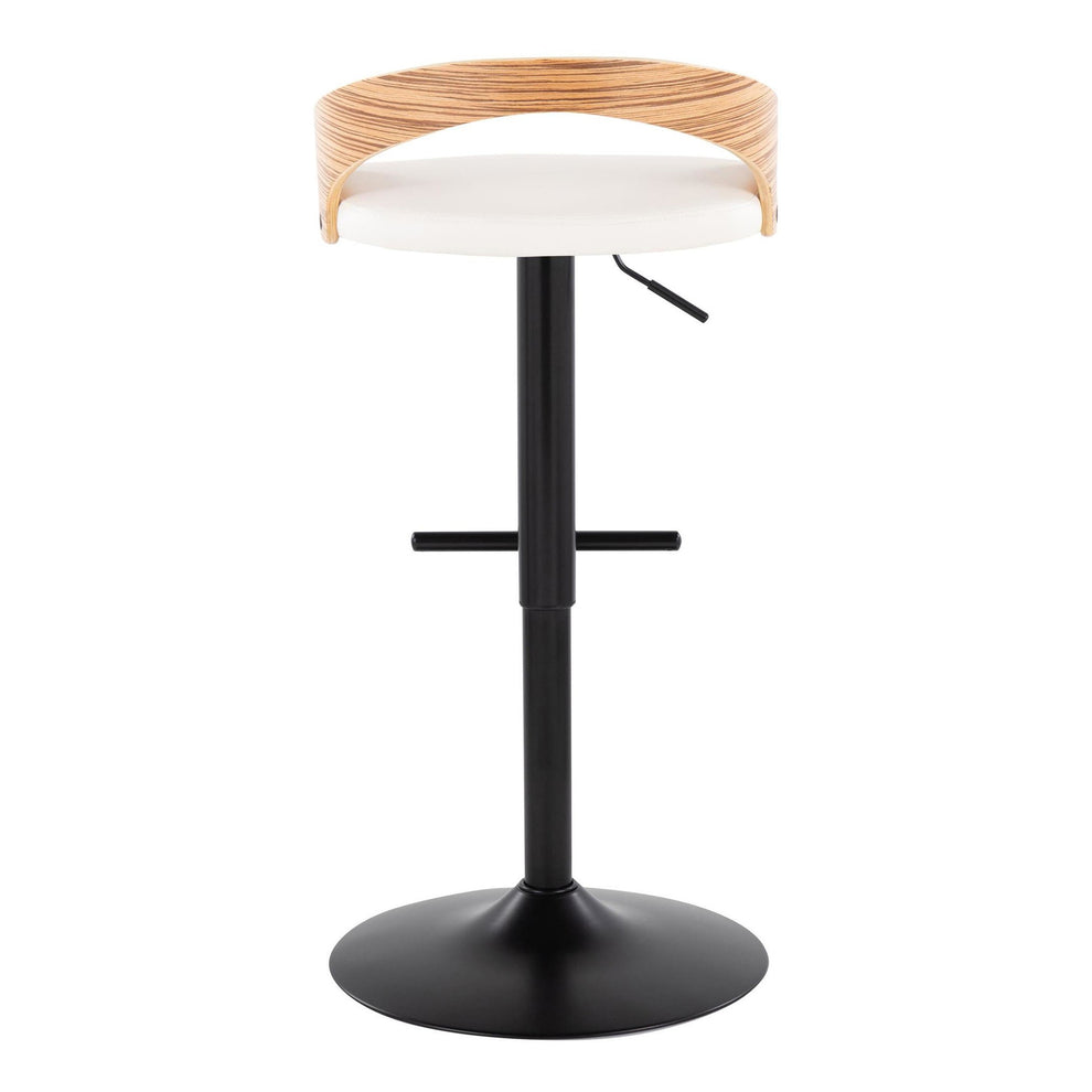 Grotto Adjustable Barstool - Set of 2 By LumiSource - BS-GROTTOPU-STRT2 BKCHW2 | Bar Stools | Modishstore - 41