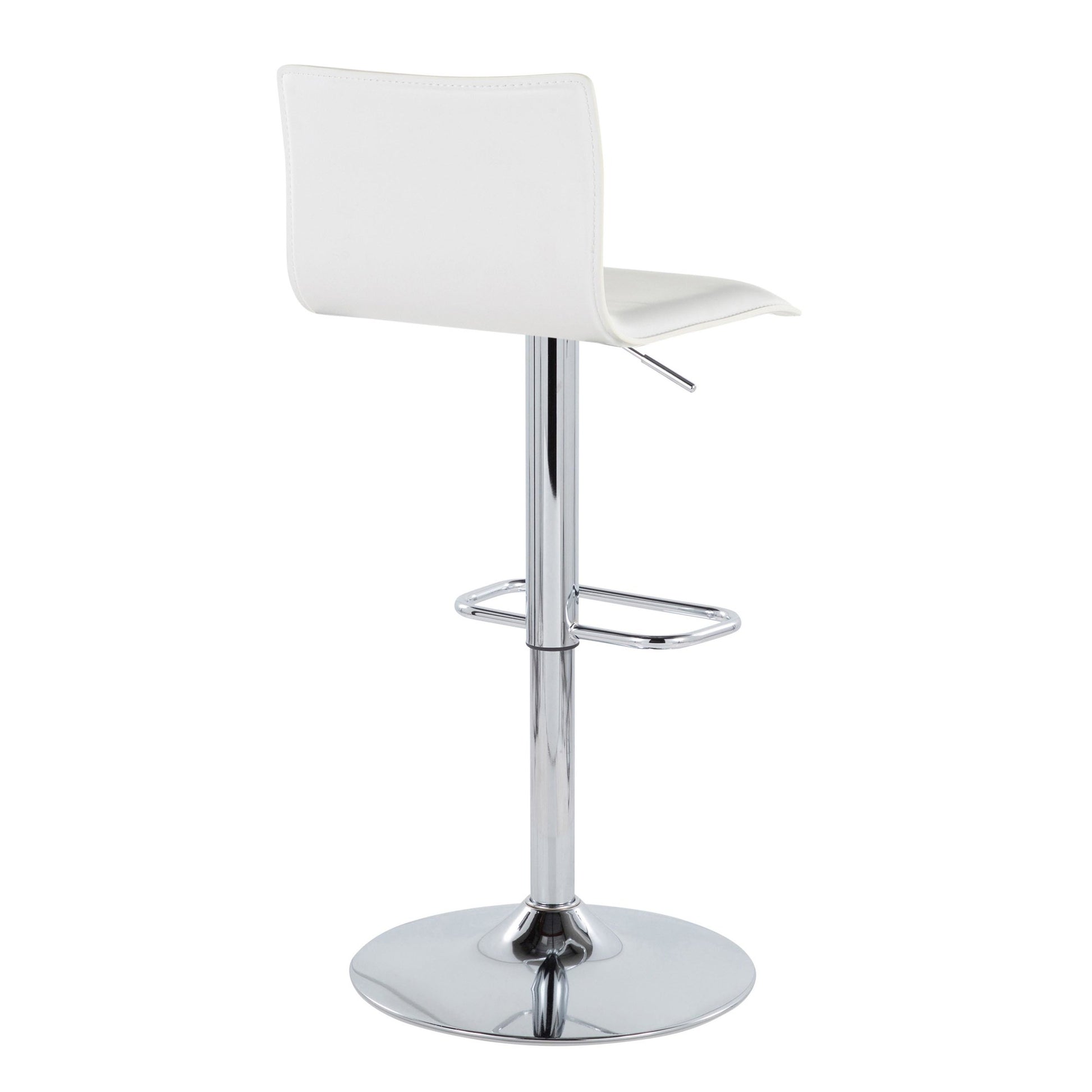 Mara Upholstered Adjustable Barstool - Set of 2 By LumiSource - BS-MARAUPPU-RR2 CHRBK2 | Bar Stools | Modishstore - 28