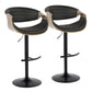 Symphony Adjustable Barstool - Set of 2 By LumiSource - BS-SYMPPU-RT2 BKLGYBK2 | Bar Stools | Modishstore - 4