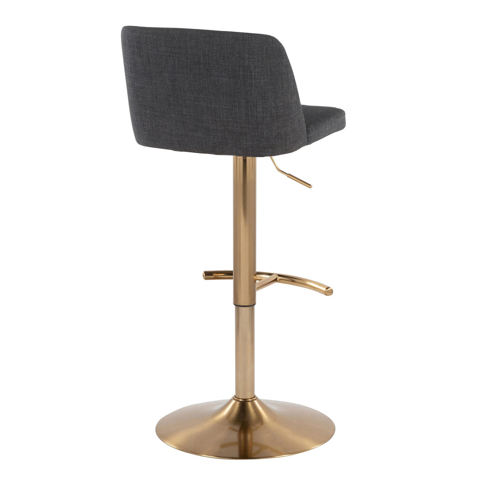 Toriano Adjustable Barstool - Set of 2 By LumiSource - BS-TRNOFB-RT2 AUBU2 | Bar Stools | Modishstore - 12