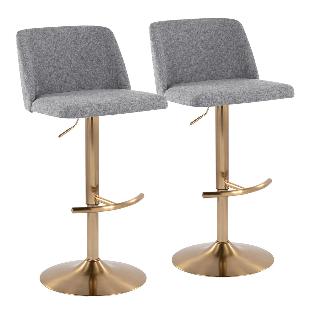 Toriano Adjustable Barstool - Set of 2 By LumiSource - BS-TRNOFB-RT2 AUBU2 | Bar Stools | Modishstore - 16