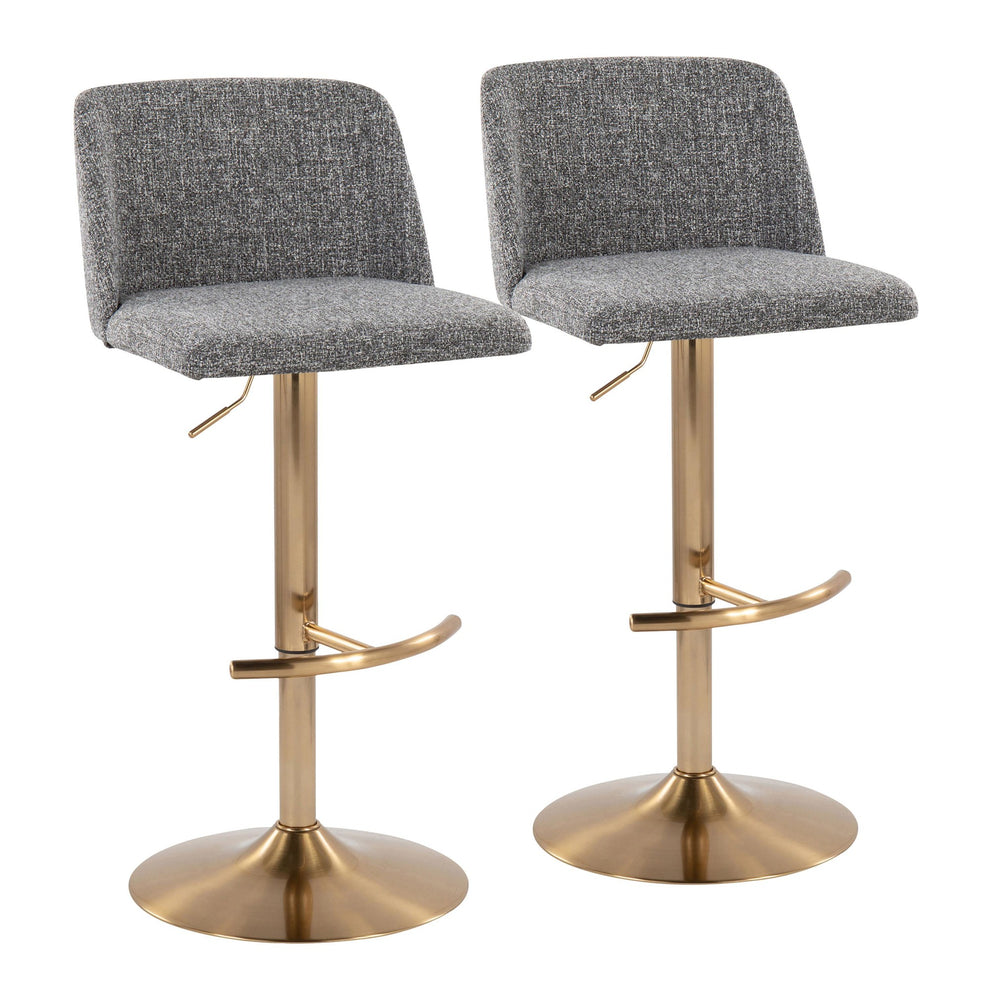 Toriano Adjustable Barstool - Set of 2 By LumiSource - BS-TRNOFB-RT2 AUBU2 | Bar Stools | Modishstore - 30