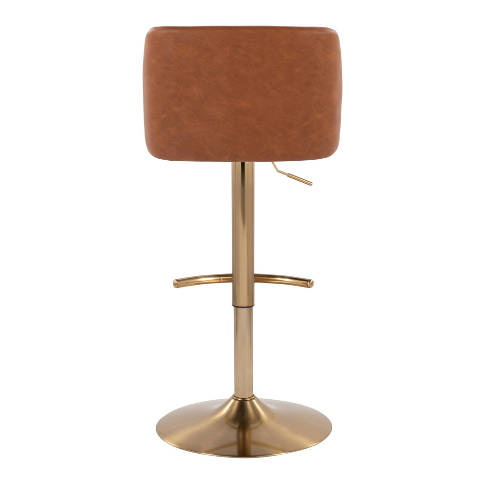 Toriano Adjustable Barstool - Set of 2 By LumiSource - BS-TRNOPU-RT2 AUBK2 | Bar Stools | Modishstore - 14