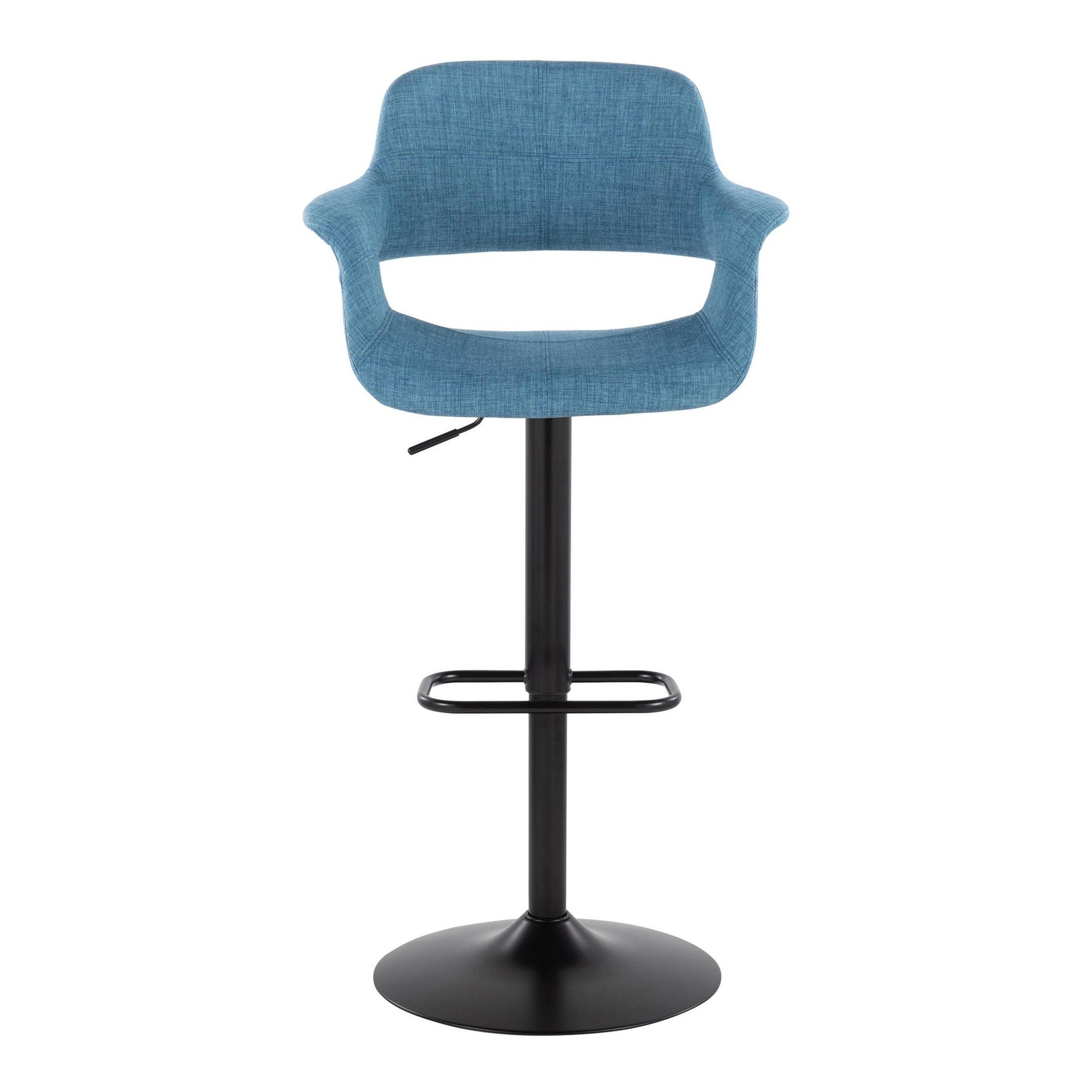 Vintage Flair Adjustable Barstool - Set of 2 Blue By LumiSource | Bar Stools | Modishstore - 5