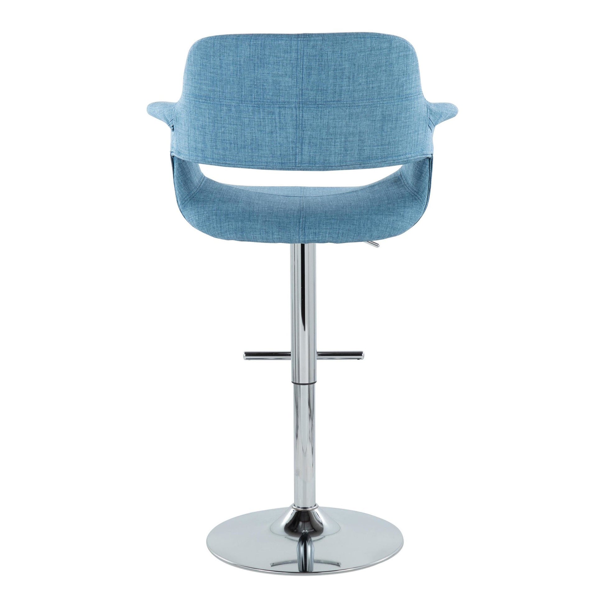 Vintage Flair Adjustable Barstool - Set of 2 Blue By LumiSource | Bar Stools | Modishstore - 3