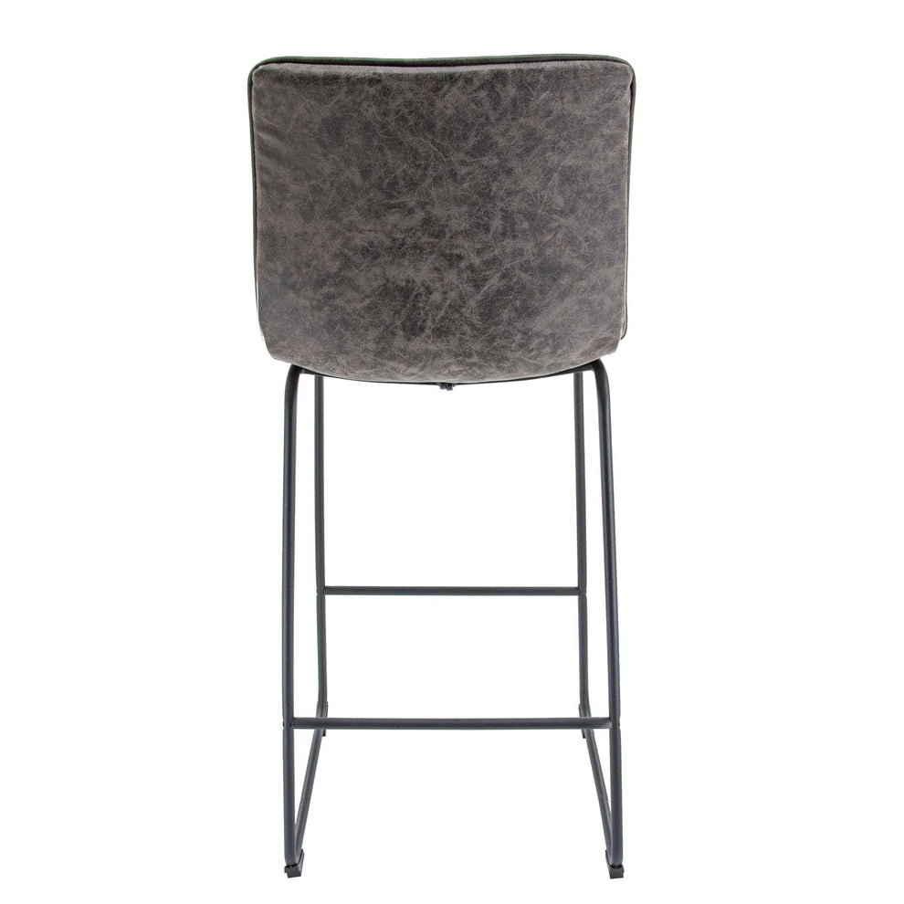 LeisureMod Brooklyn 29.9" Modern Leather Bar Stool With Black Iron Base & Footrest | Bar Stools | Modishstore - 37