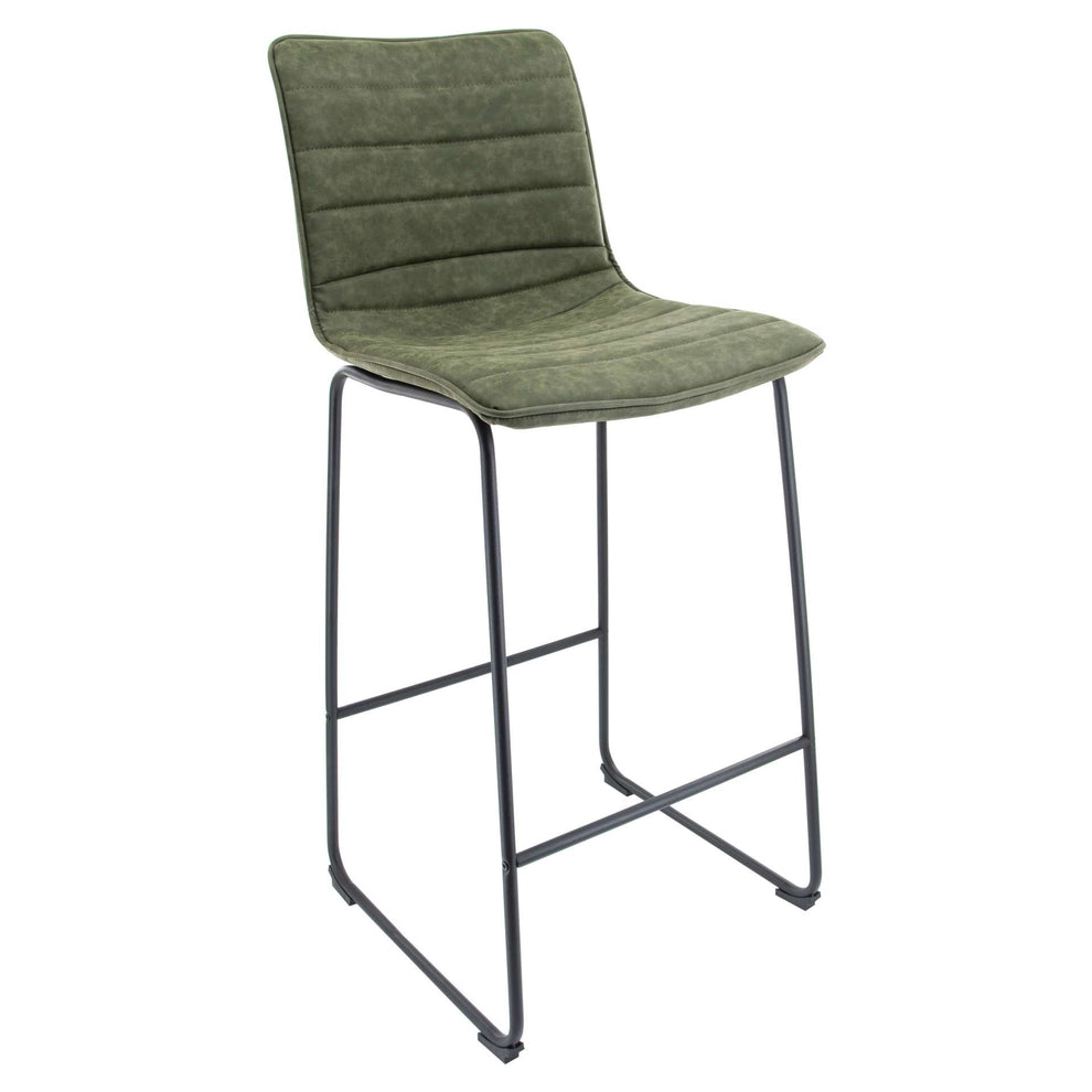 LeisureMod Brooklyn 29.9" Modern Leather Bar Stool With Black Iron Base & Footrest | Bar Stools | Modishstore - 26