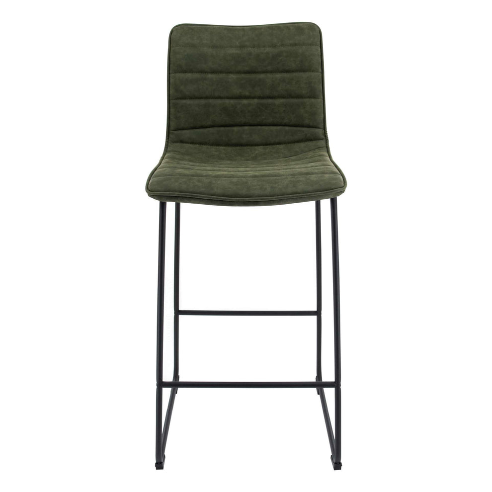 LeisureMod Brooklyn 29.9" Modern Leather Bar Stool With Black Iron Base & Footrest | Bar Stools | Modishstore - 28