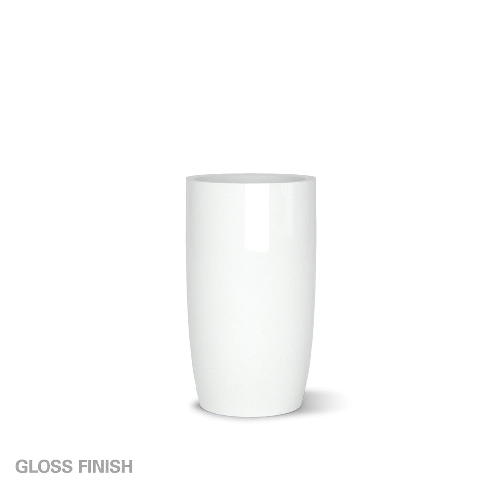 Fiberglass: Barrel 25.5"H Planter, White By Gold Leaf | Planters, Troughs & Cachepots | Modishstore - 3