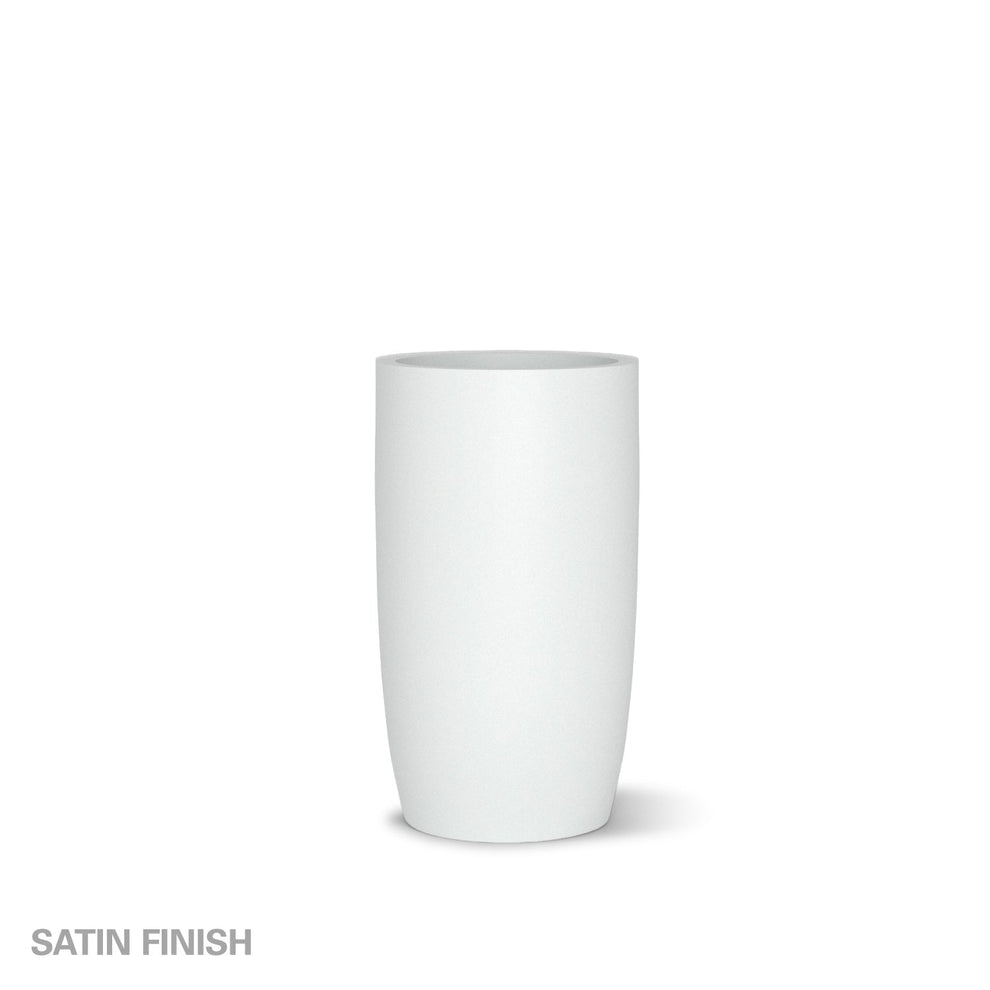 Fiberglass: Barrel 25.5"H Planter, White By Gold Leaf | Planters, Troughs & Cachepots | Modishstore - 2